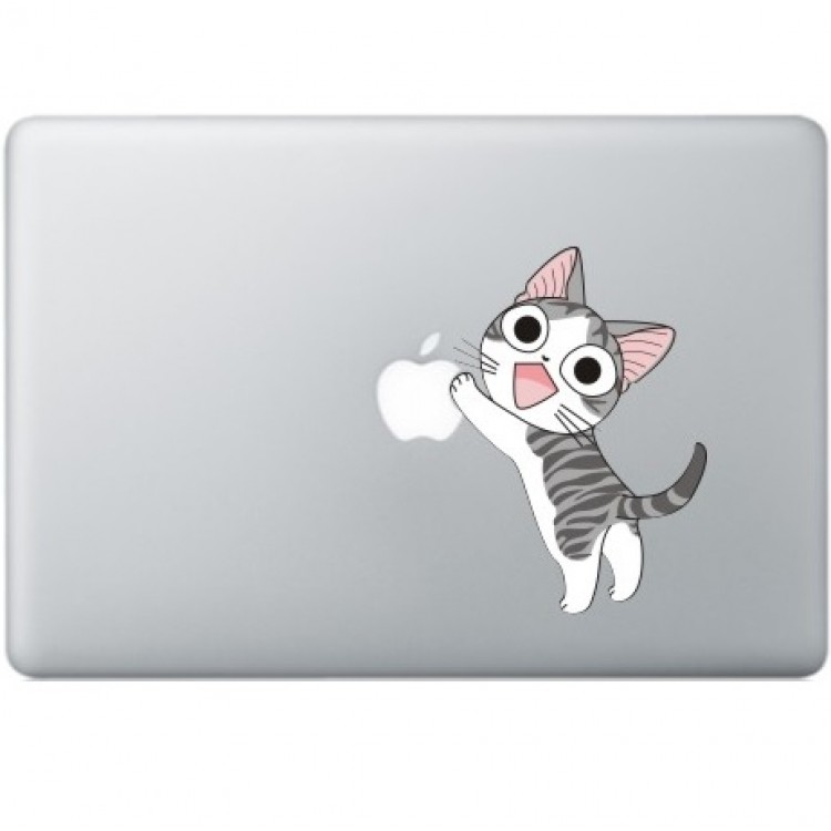 Happy Cat MacBook Sticker Gekleurde Stickers